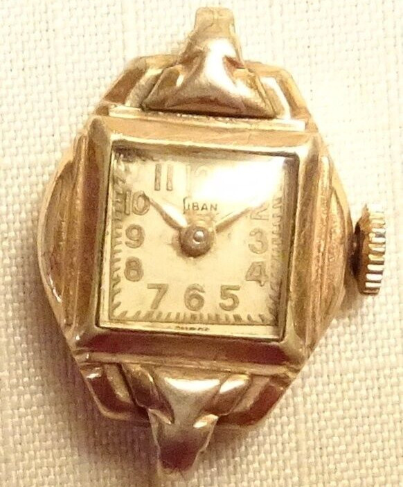 Liban Wristwatch 7J Antique Ladies Gold Filled