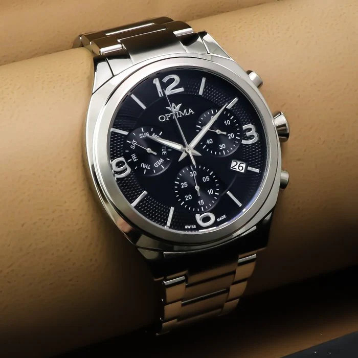 Optima – Swiss Chronograph – OSC449-SS-3 Swiss Ronda Quartz 44.15 mm OSC449