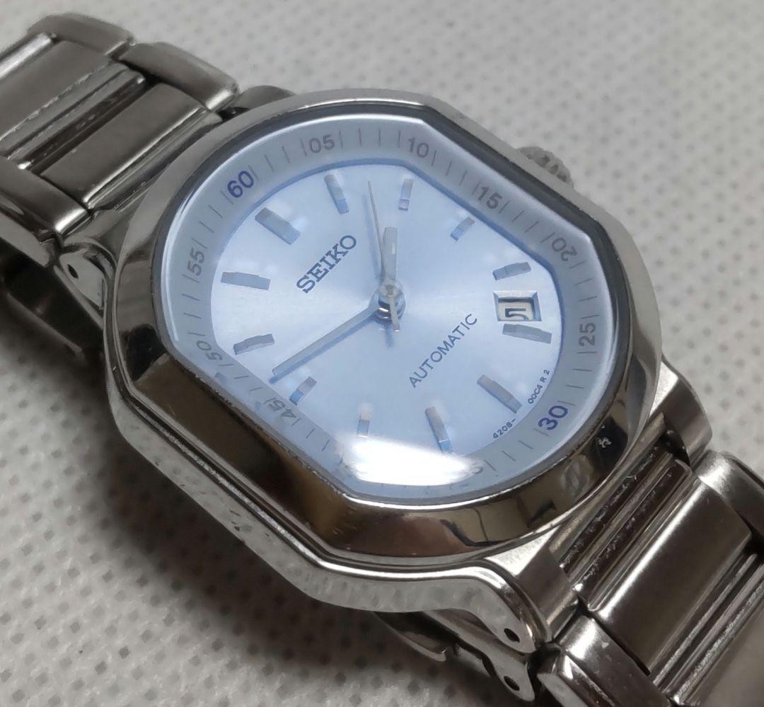 Seiko Automatic Ladies Watch light blue dial wrist 15.0cm/5.9in