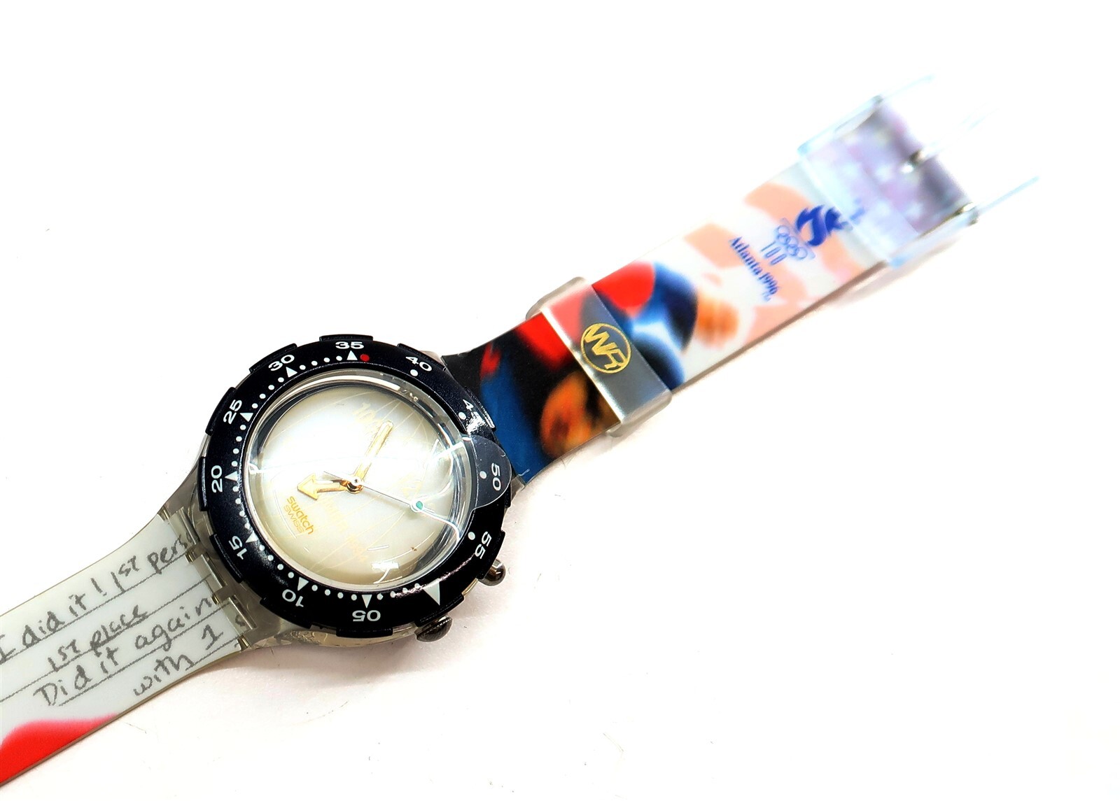 Swatch Chrono Watch DAN JANSEN SDZ900 ~ AS-IS NOT WORKING ~ NO CASE OR PAPERS