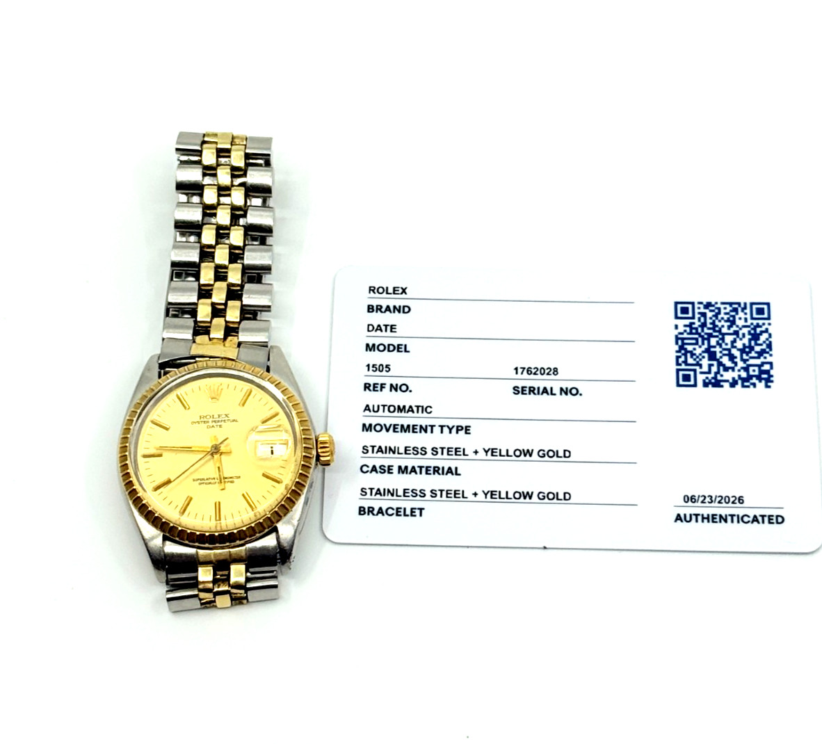 Rolex Oyster Perpetual Date 34mm Ref. 1505 Watch