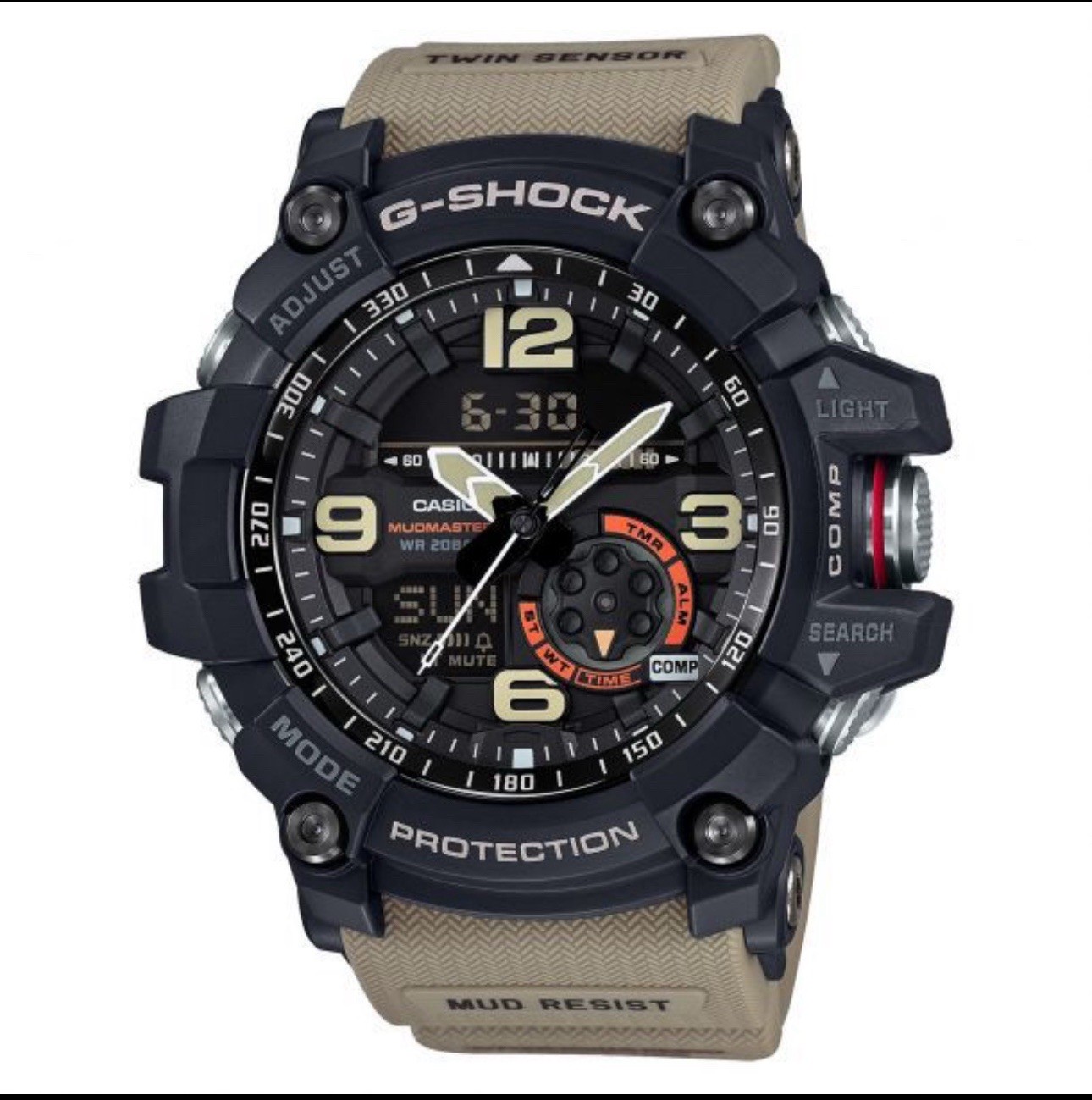 Casio G-Shock Mudmaster Men’s Black Beige Dial Watch GG-1000-1A5