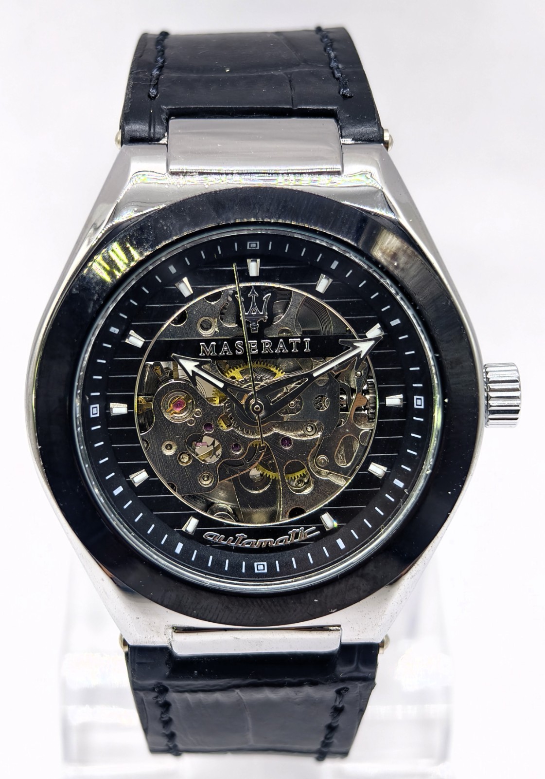 Fantastic Maserati Automatic Black Dial Fix Bezel Analog Men’s Wrist Watch