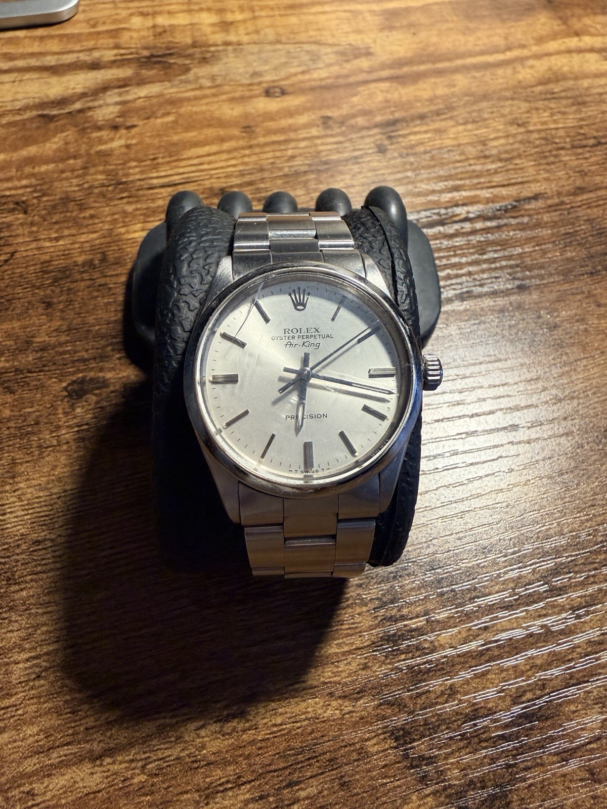 Rolex Air-King 5500 Silver Oyster Bracelet with Silver Bezel