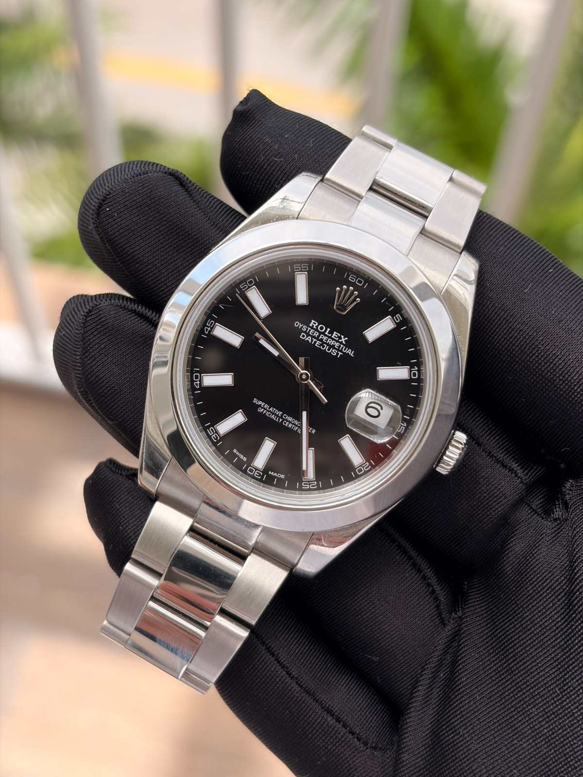 Rolex Datejust 116300 Silver Oyster Bracelet with Smooth Bezel – Watch Only