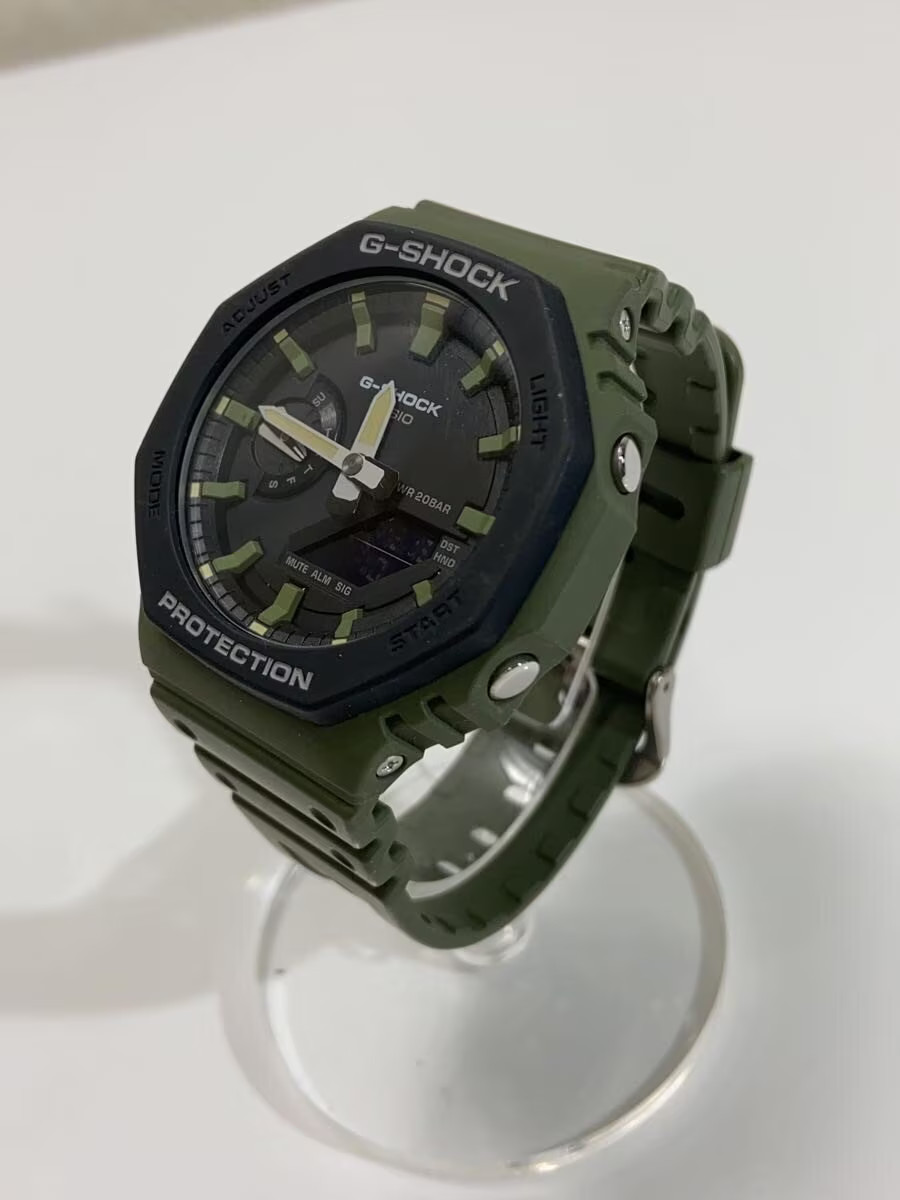 CASIO Quartz Watch G SHOCK Digital Rubber Black Green