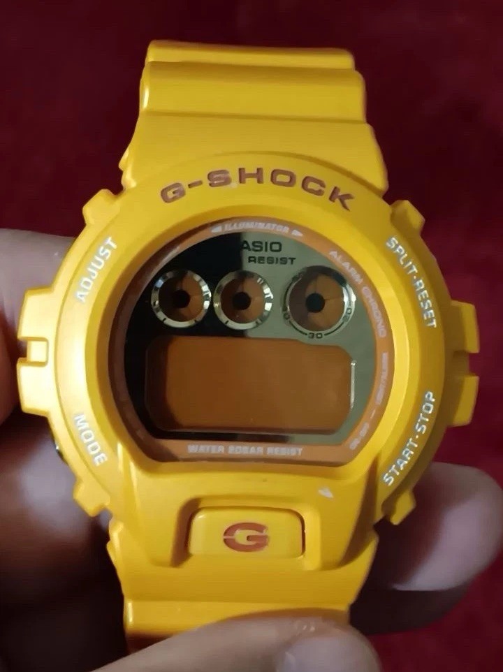 Casio G-SHOCK Yellow Resin Digital Quartz Shock Resistant Alarm 50mm Watch