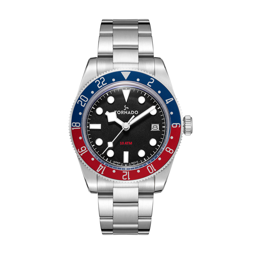 Tornado Lumina Date Just Men’s Analog Watch | Black Dial, 40mm, 100 m (10 ATM)
