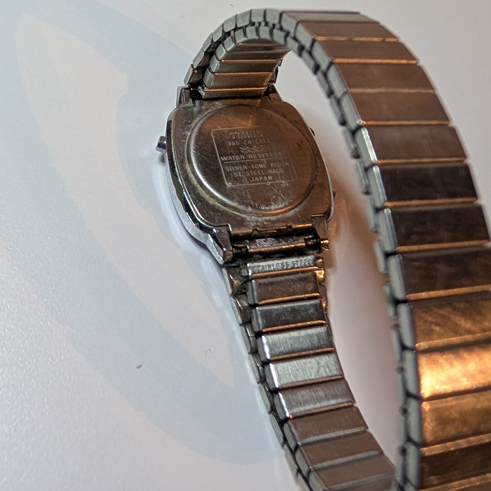 Vintage Timex LCD Preset Countdown Timer Watch, Silver-Tone, Flex Band, Japan