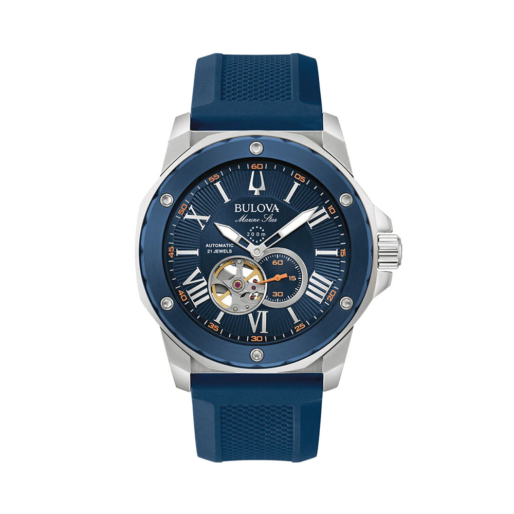 Bulova Series A 98A303 Men’s Marine Star Automatic Stainless Steel Watch 44 mm