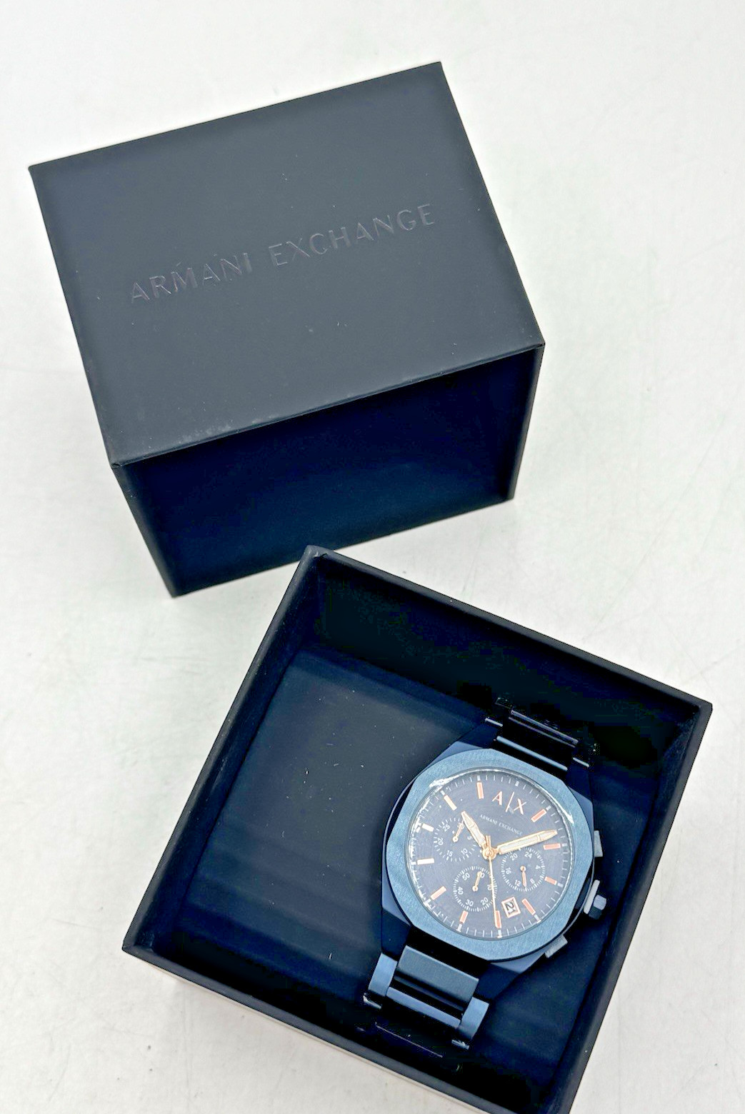 Armani Exchange Sync ChronographWatch -analog Stainless Steel Watch-blueAX4189