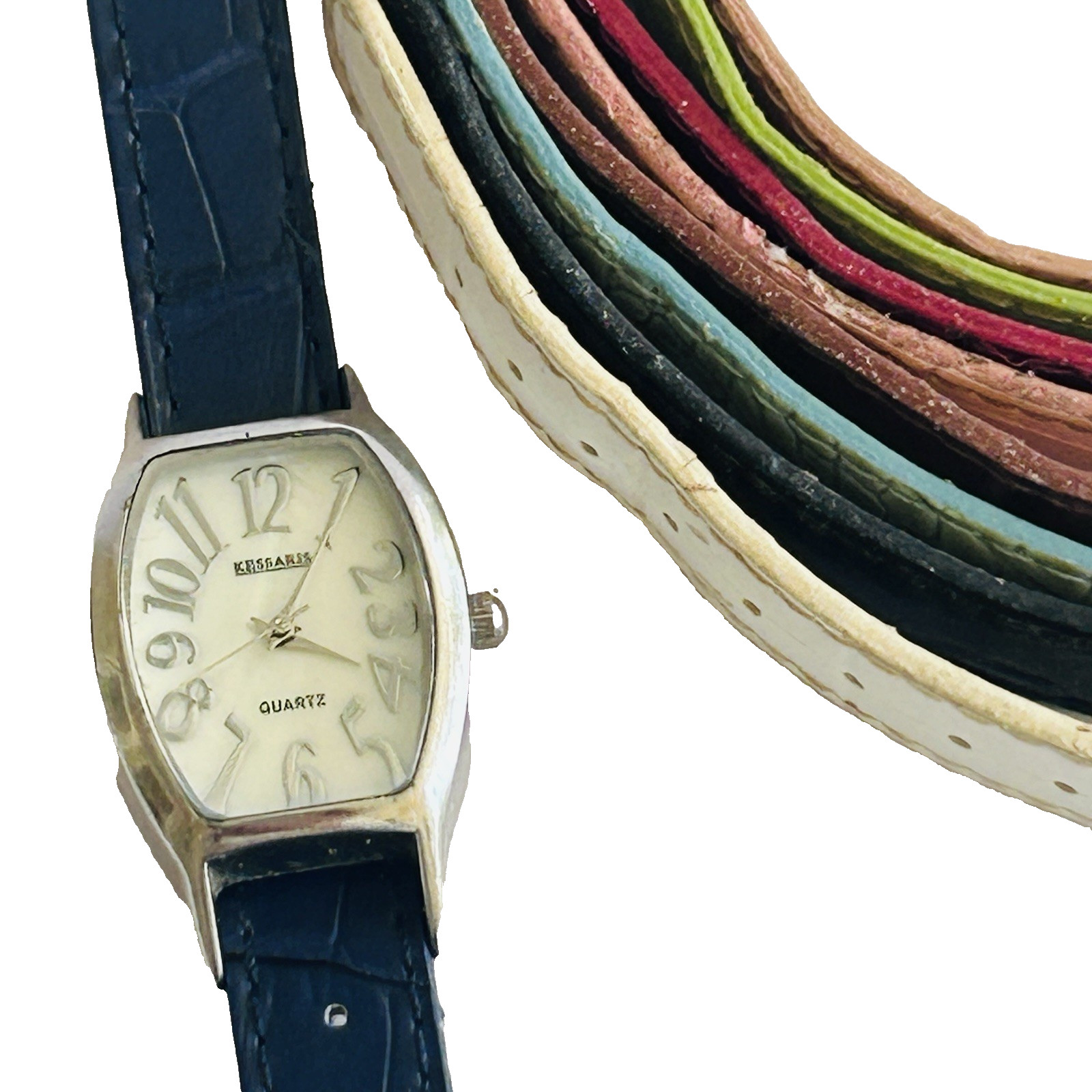 Kessaris Ladies Watch Silver-Tone Multiple Bands With New Battery Works