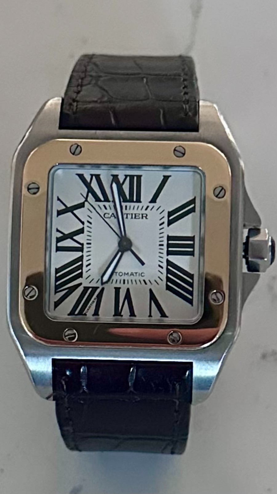Cartier Santos 100 2656 W20072X7 18k Gold Stainless Steel 38MM Men’s w/box