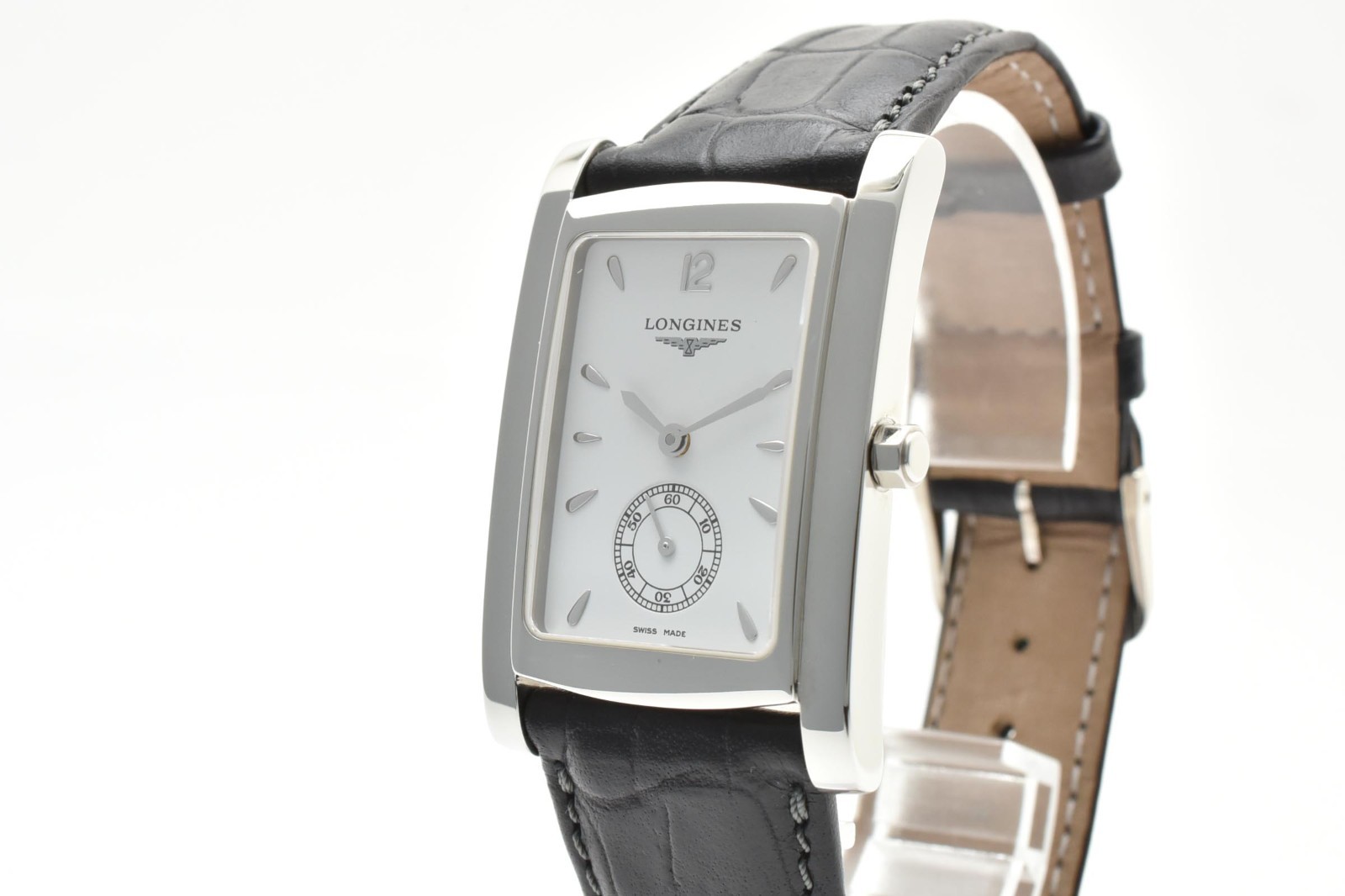 Vintage [TOP MINT w/Box] Longines Dolce Vita L5.655.4 White Silver Black JAPAN