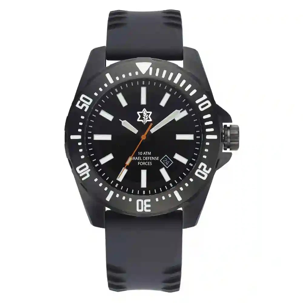 200M Diving Watch Israeli Military IDF Black Logo 200M / 20 ATM – 7445 ADI Watch