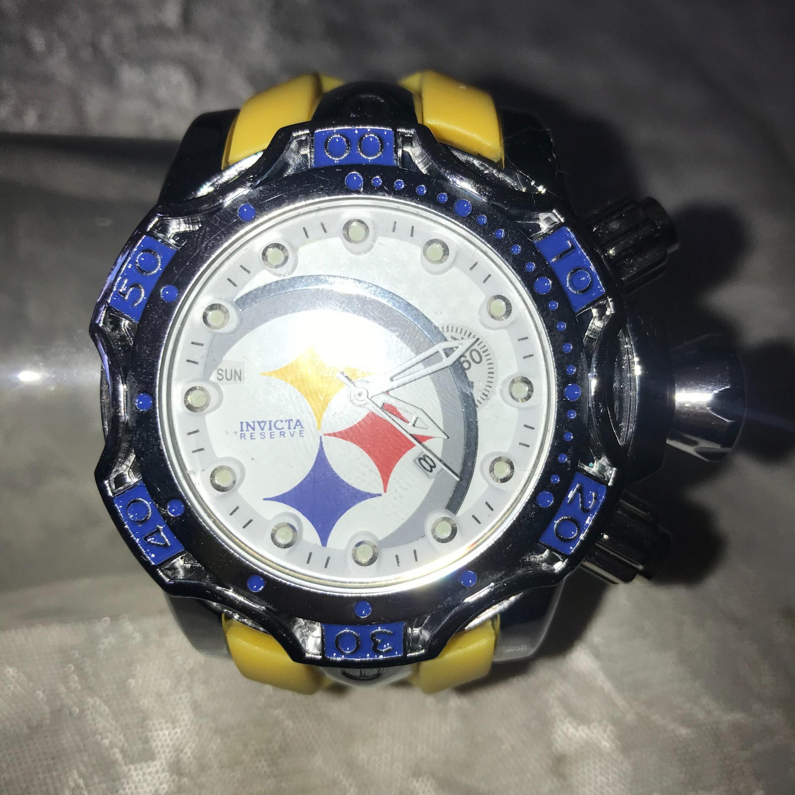 Mens INVICTA Reserve NFL Pittsburgh Steelers 52mm SWISS Chronograph WATCH Chunky
