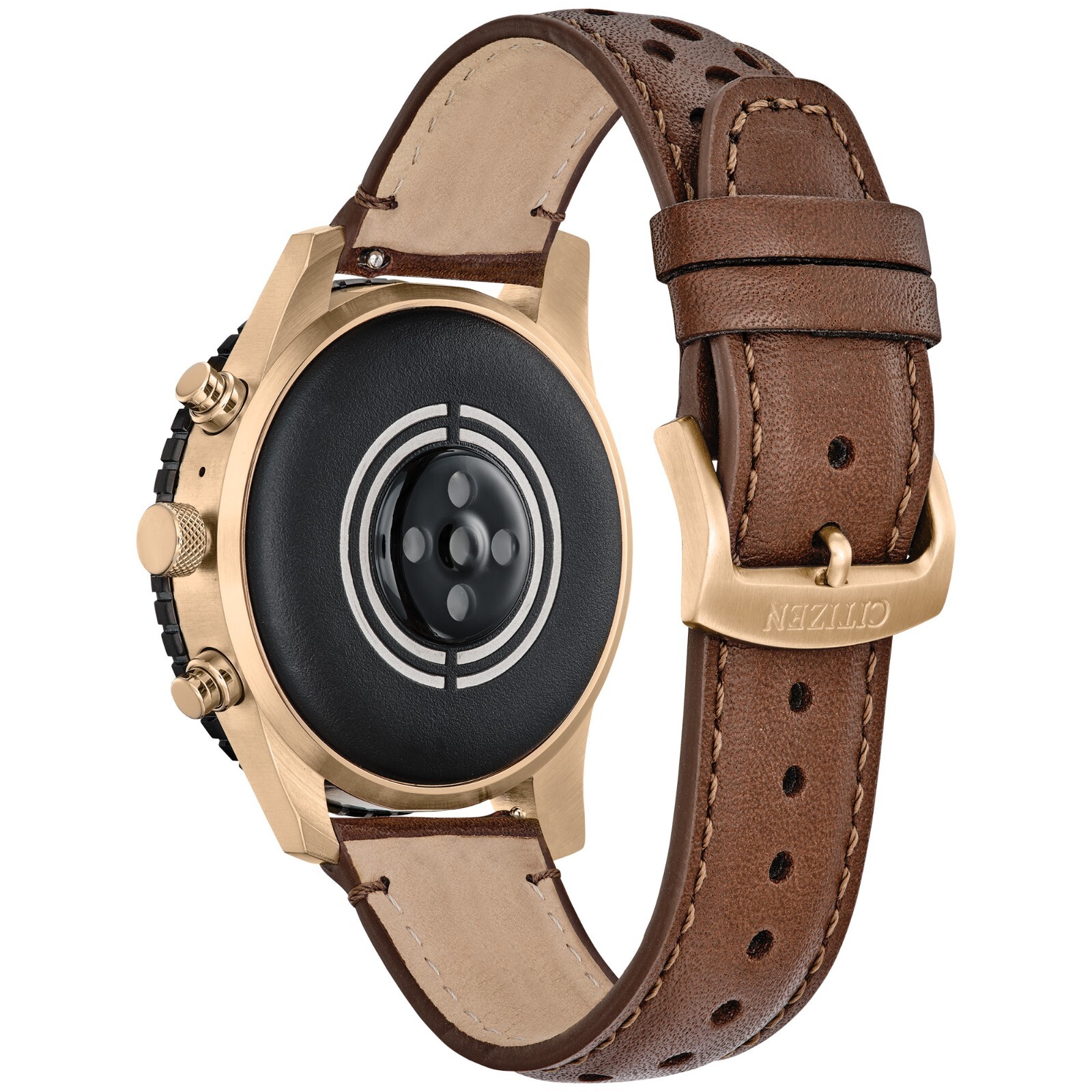 Citizen CZ Smart Touchscreen Brown Leather Smart Watch 44MM MX1016-28X
