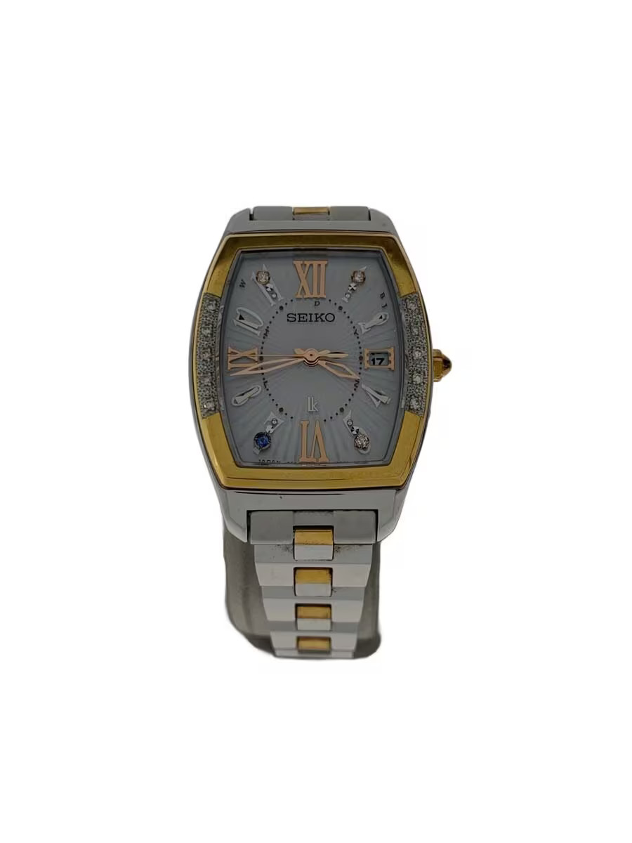SEIKO LUKIA Solar Watch Analog WHT SLV 1b22 0ca0