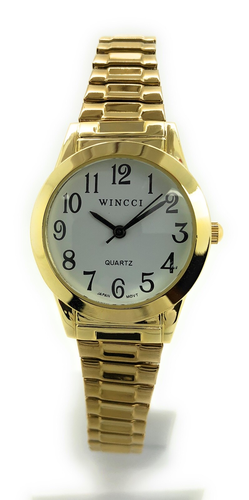Wincci Ladies Round Stretch Elastic Band Analog Quartz Fashion Watch
