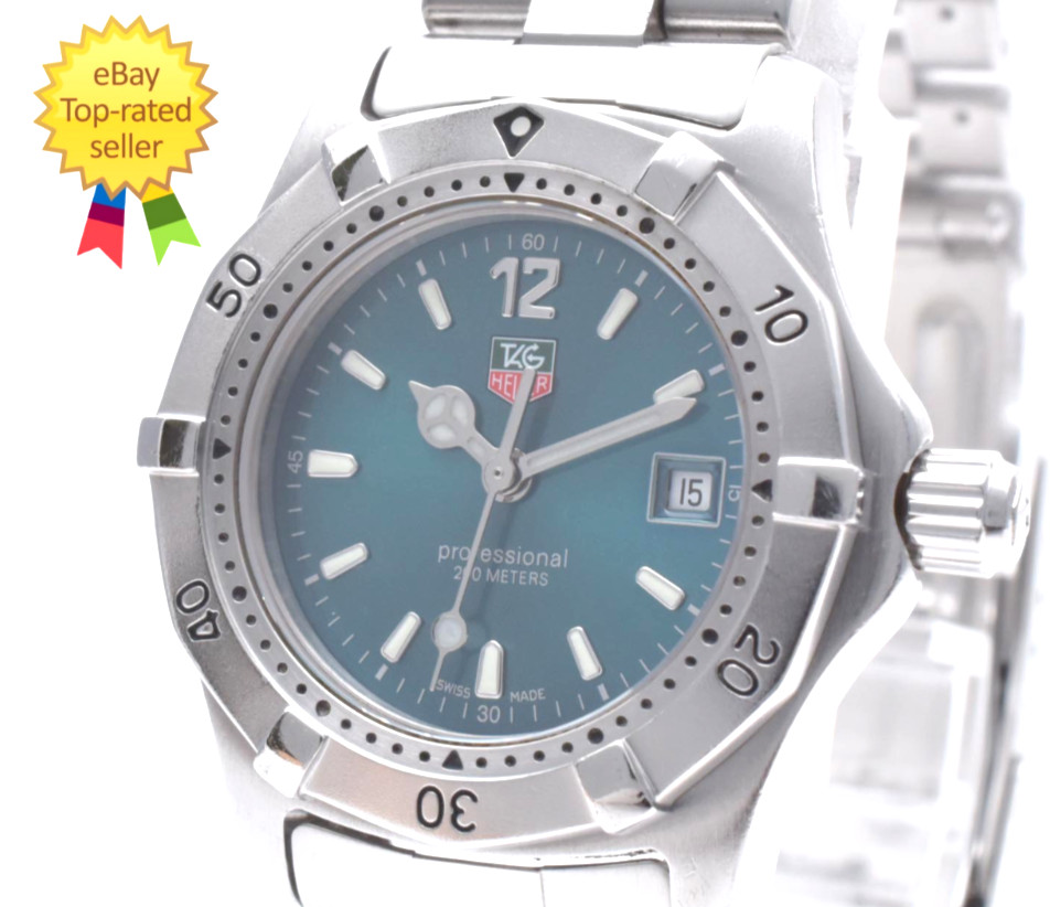 ▶ Rare! [ N MINT ] Tag Heuer 2000 WK1319-1 Blue Dial Silver Women’s Quartz Watch