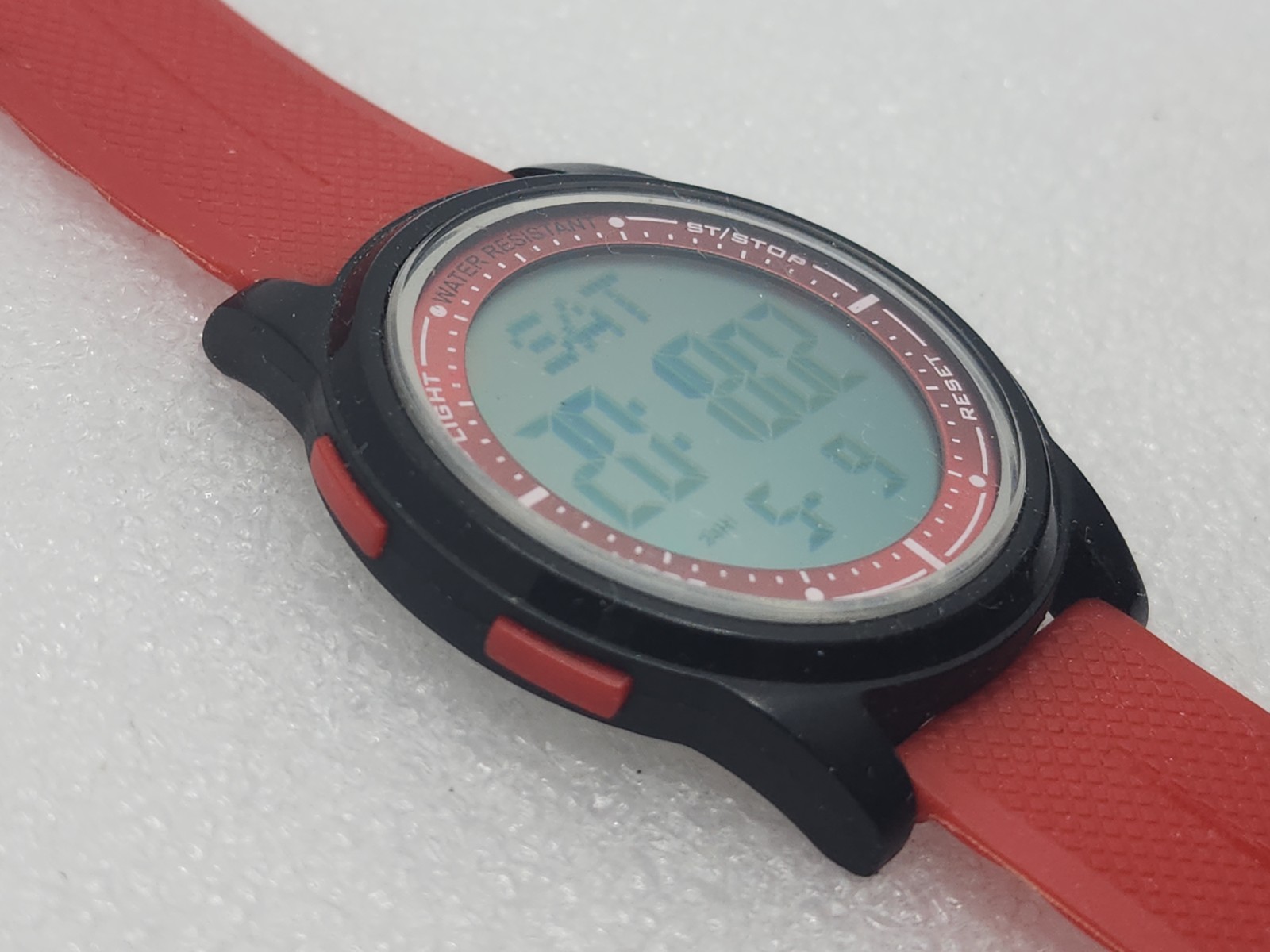 Easy Reader Large Display Red Black Digital Watch Ultra-Thin Sports Simple Watch