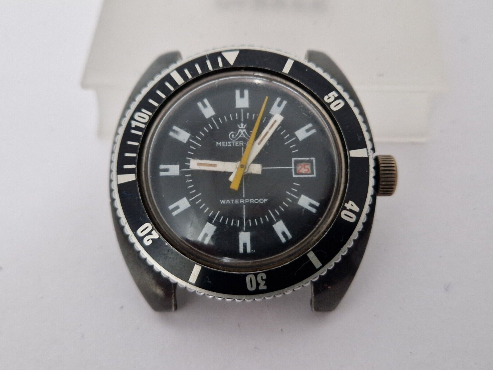 Meister-Anker Diver – Black Case -Mechanical-6 ATM-Not Working !!!