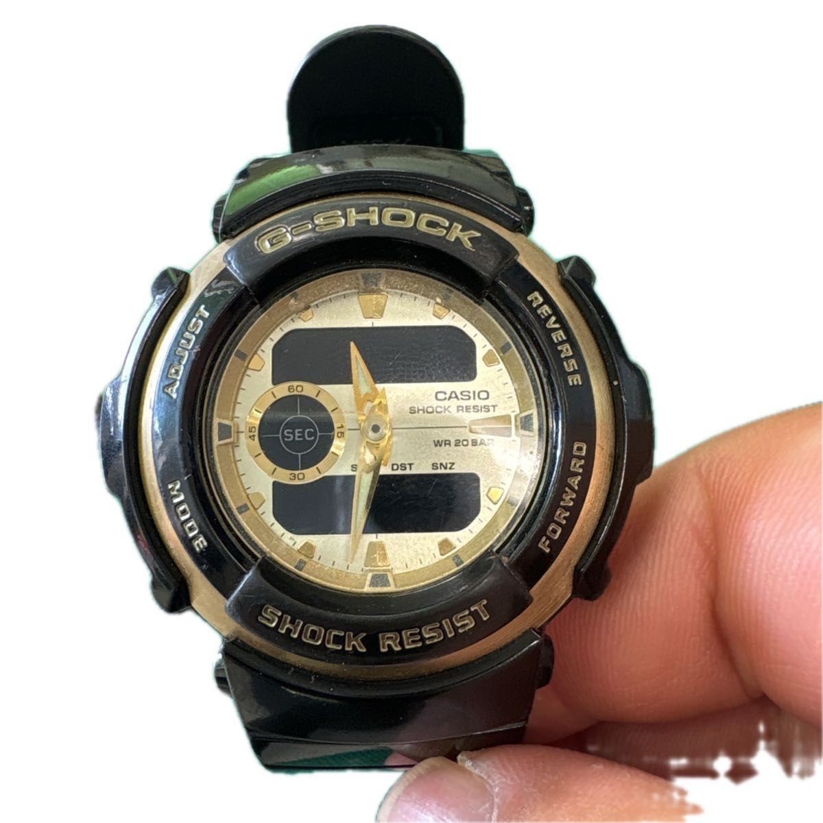 CASIO G SHOCK G 300G Ana Digi wristwatch Black x Gold