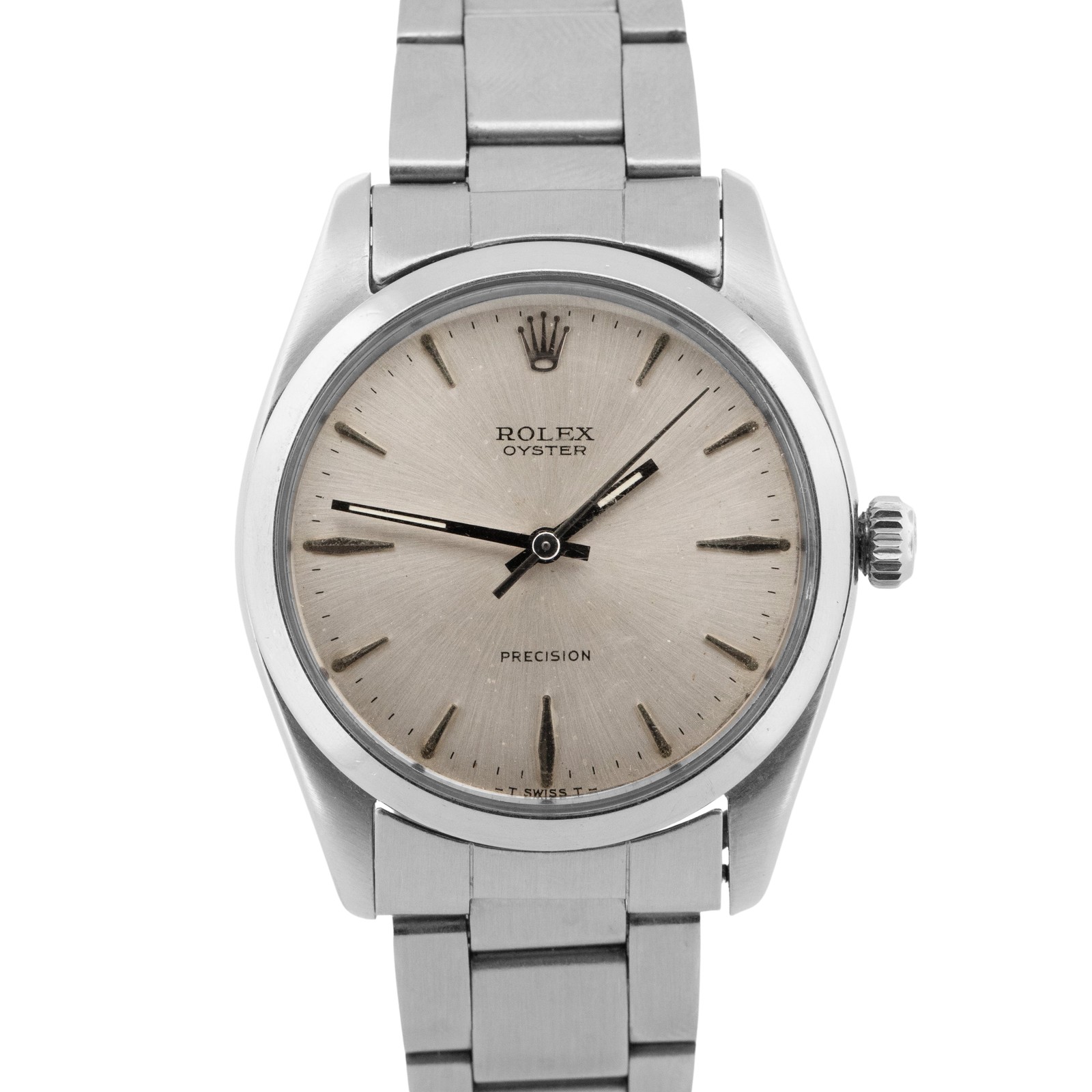 Rolex Oyster Precision SILVER Stainless Steel 36mm Oyster 6424 Watch