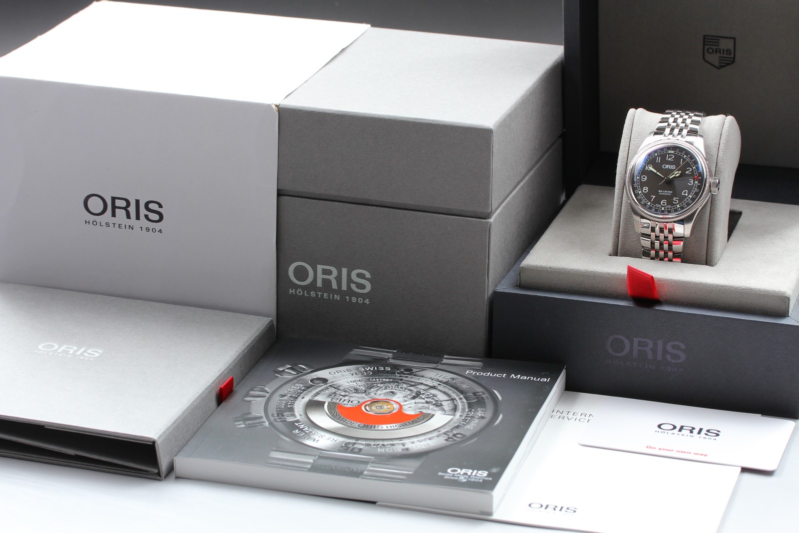 [w/Box, Paper] ORIS Big Crown Pointer Date 7741 Black Automatic Swiss Made Watch