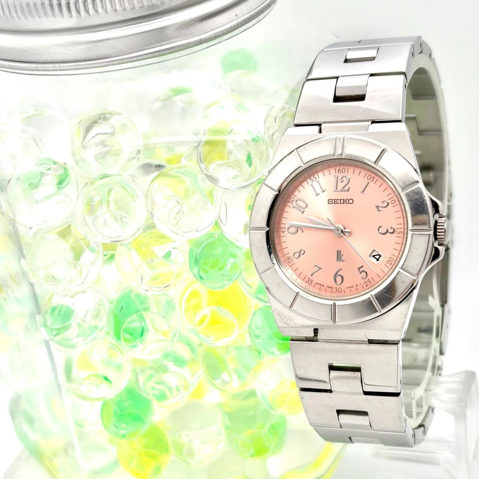 SEIKO Lukia Pink Silver Ladies Watch 7N82-0620 wrist 16.0cm/6.3in NB/NA