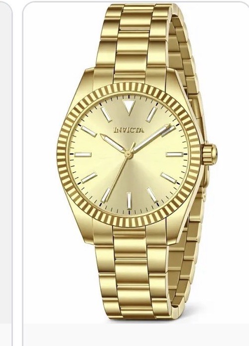 Invicta Celestial Langdon Men’s 40mm Gold Tone Quartz Watch 30m w/ Box