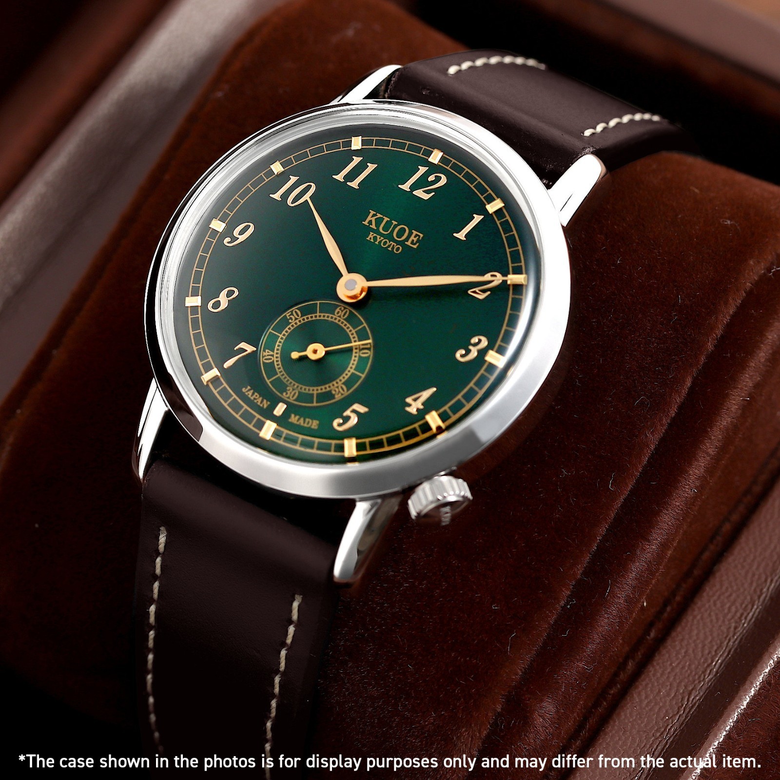 KUOE KYOTO OLD SMITH 90-007 Small Seconds Automatic Green Dial Brown Cordovan