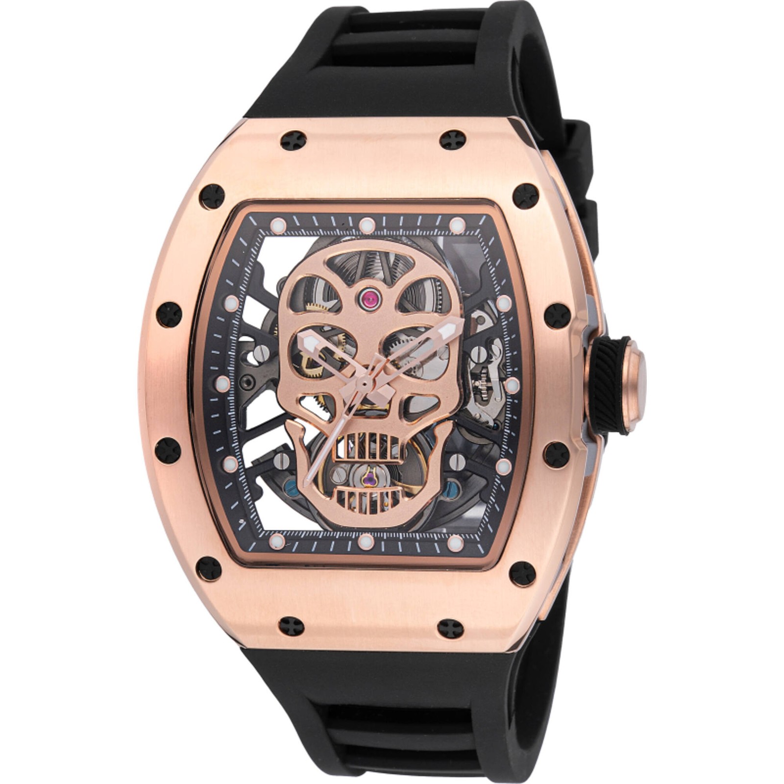 Invicta Men’s Watch S1 Rally Automatic Rose Gold and Black Skeleton Dial 49024