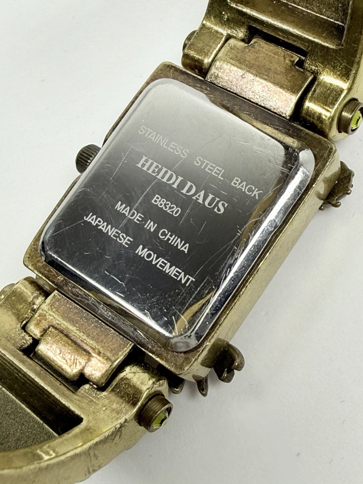 VTG Heidi Daus Rhinestone Hinged Bangle Watch B8320 New Battery