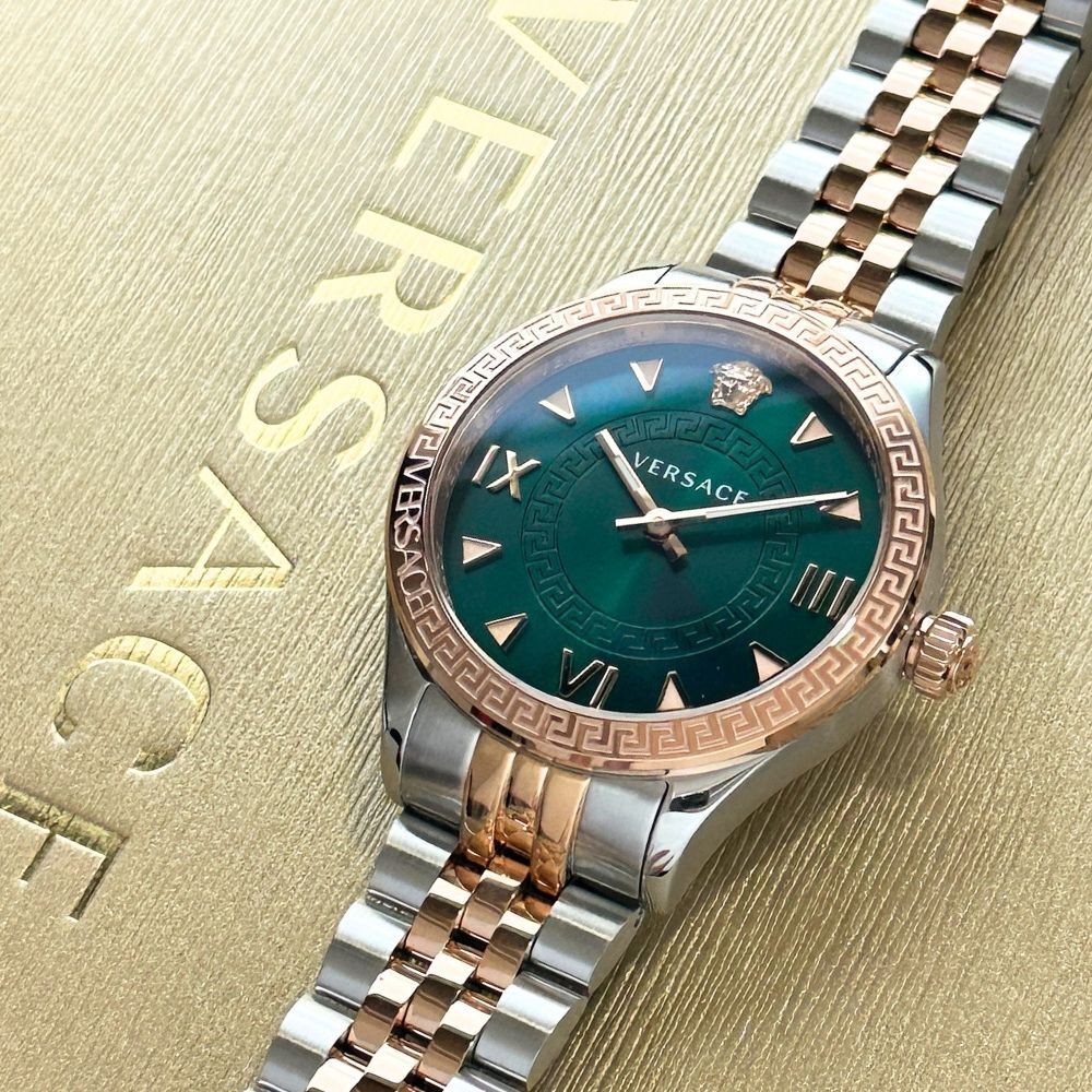 [B1Y] Versace Versace Watch Ladies Green Combination Bracelet Brand Watch [v4w]