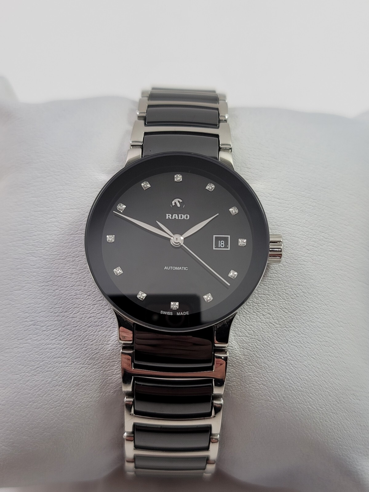 Rado Centrix Automatic Diamond Black Dial Stainless Steel Ladies Watch R30009752