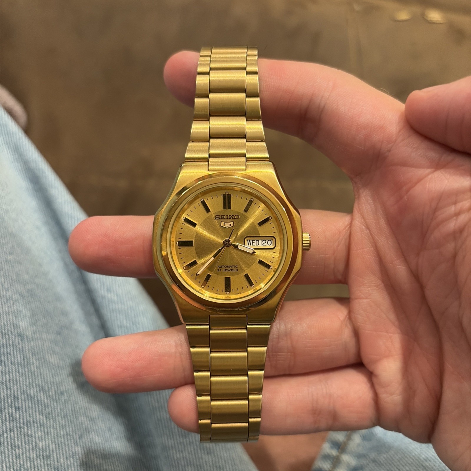 Seiko 5 Sports Gold Men’s Watch – SNKK52 “SeikoNaut”