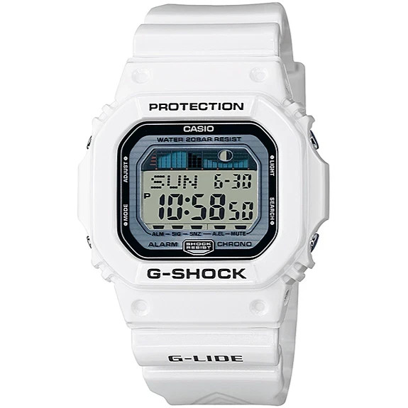 CASIO G-SHOCK GLX-5600-7JF G-LIDE Tide Graph Moon Data Watch White 43.2mm