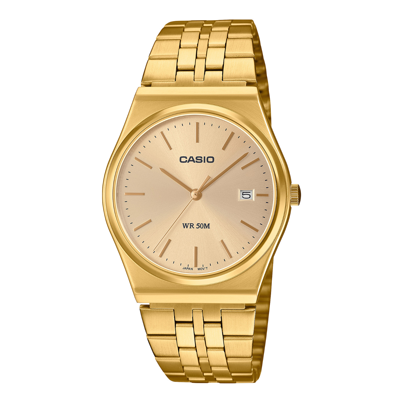 Casio MTP-B145G-9A Gold Tone Minimalist Design Retro Look Analog Men’s Watch