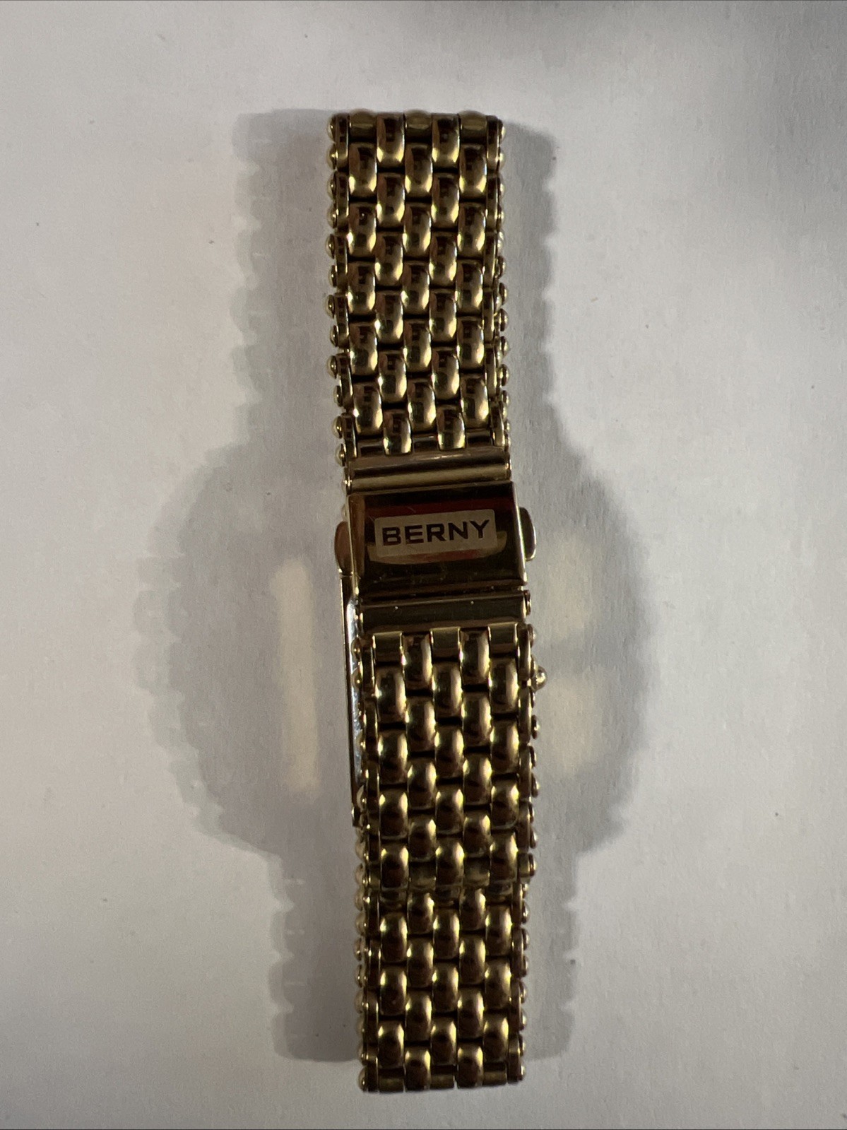 Berny Gold Tone Rectangular Quartz Watch Stainless Steel 30M Water Resist