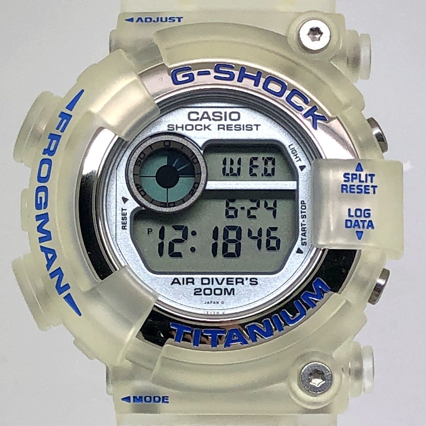 G SHOCK DW 8201WC 2T FROGMAN WCCS Frogman Triple Manta EL Skeleton Blue Logo Rel