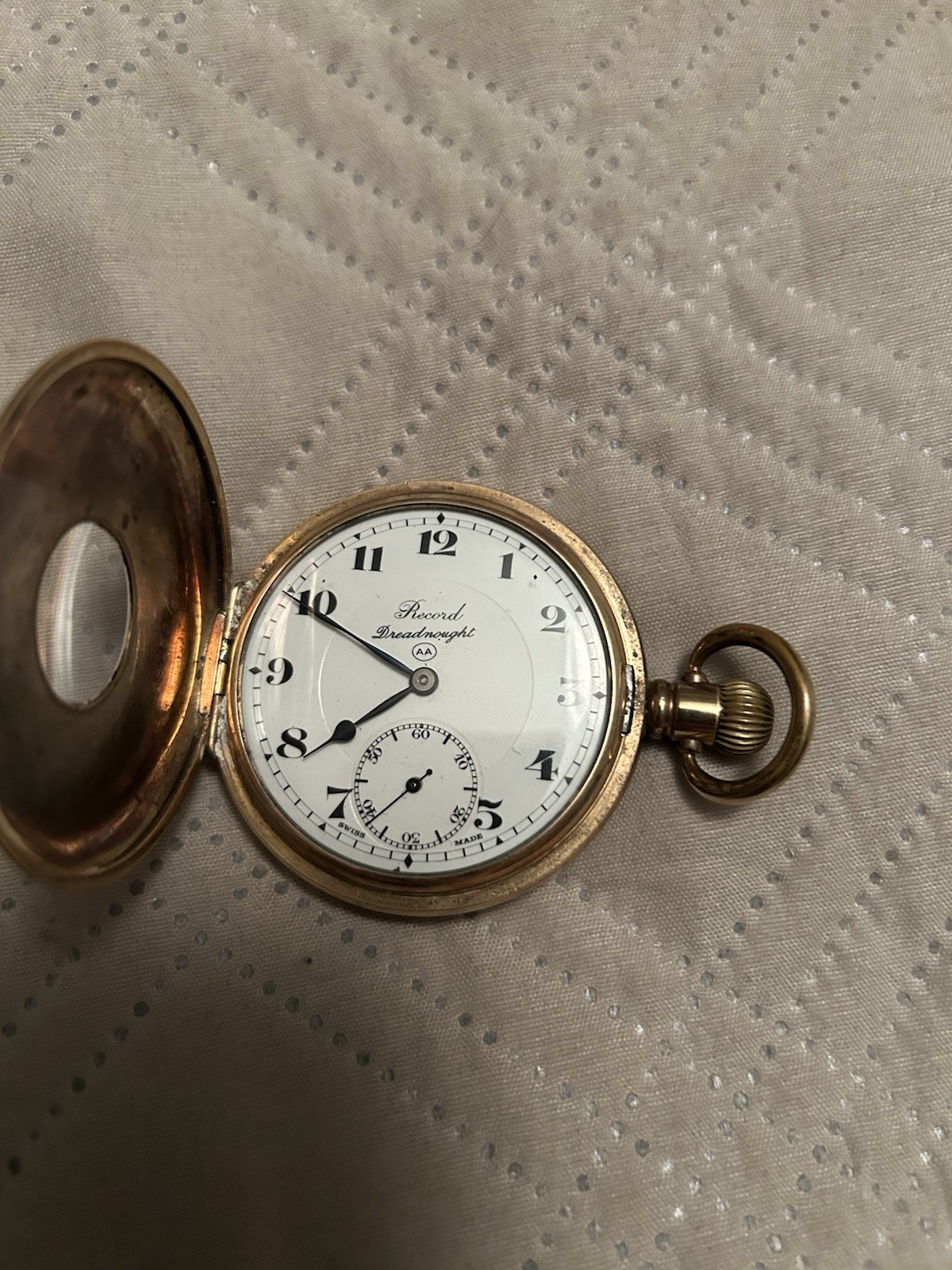 Dreadnought – Record Pocket Watch Gold Plated Untested Free Postage In Australia