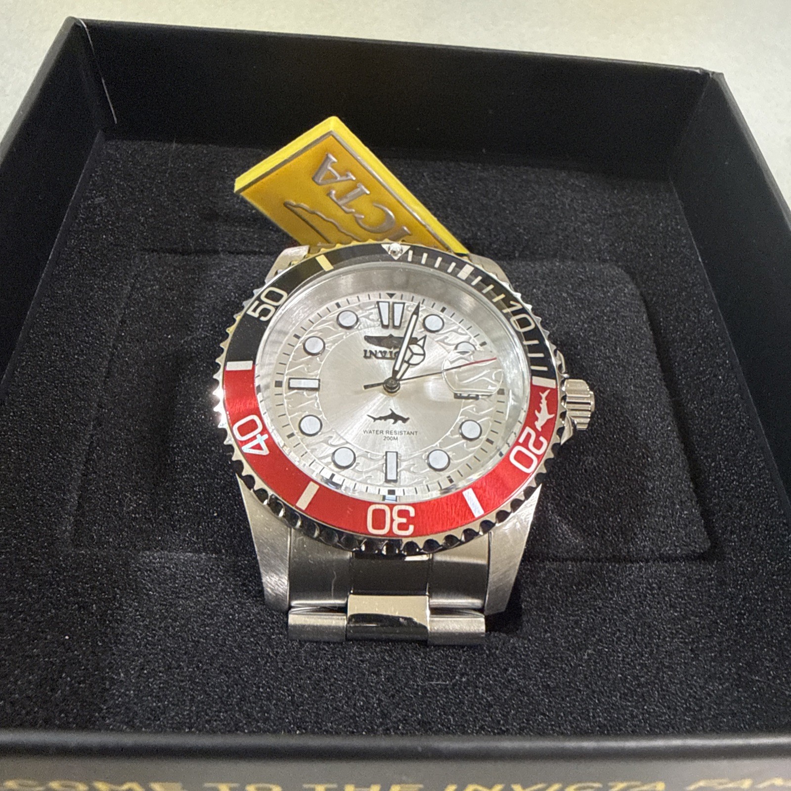 Invicta Pro Diver Isobar Men’s Watch 42mm Steel Silver Dial Red/Black 50830