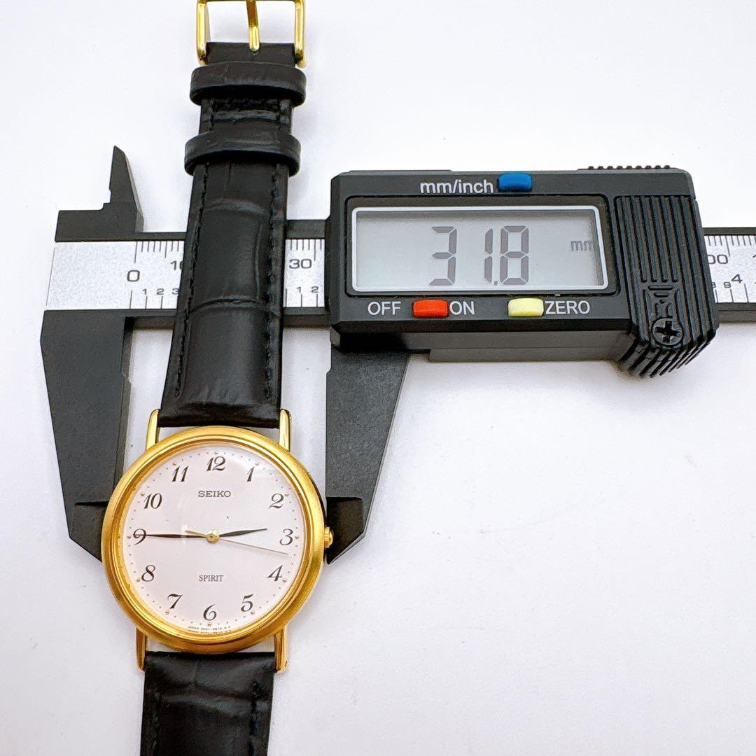 [Working condition, new battery/strap] Seiko Spirit Men’s Watch, Simple Gold