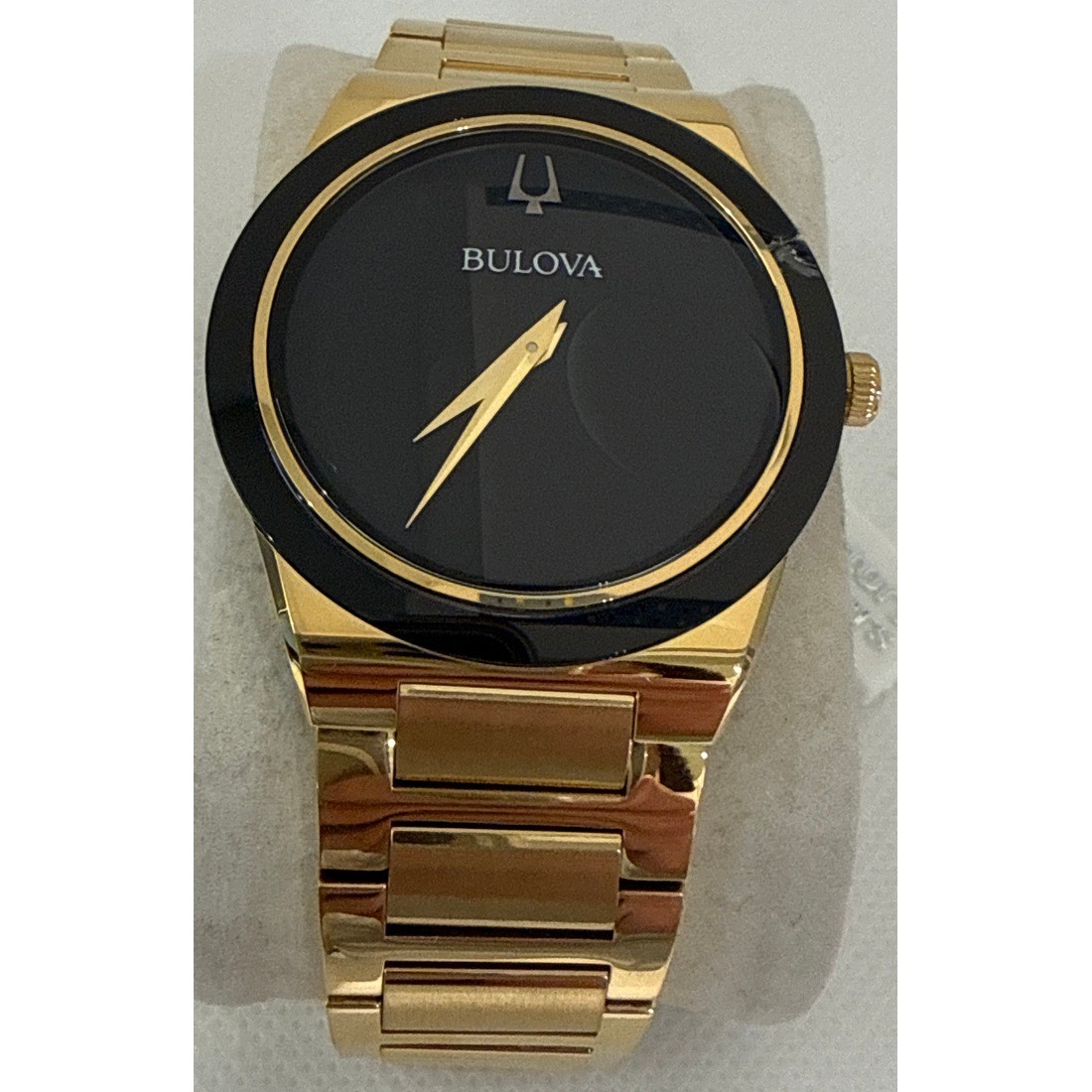 Bulova Millennia Men’s Stainless Steel Black Dial Quartz Watch 97A183