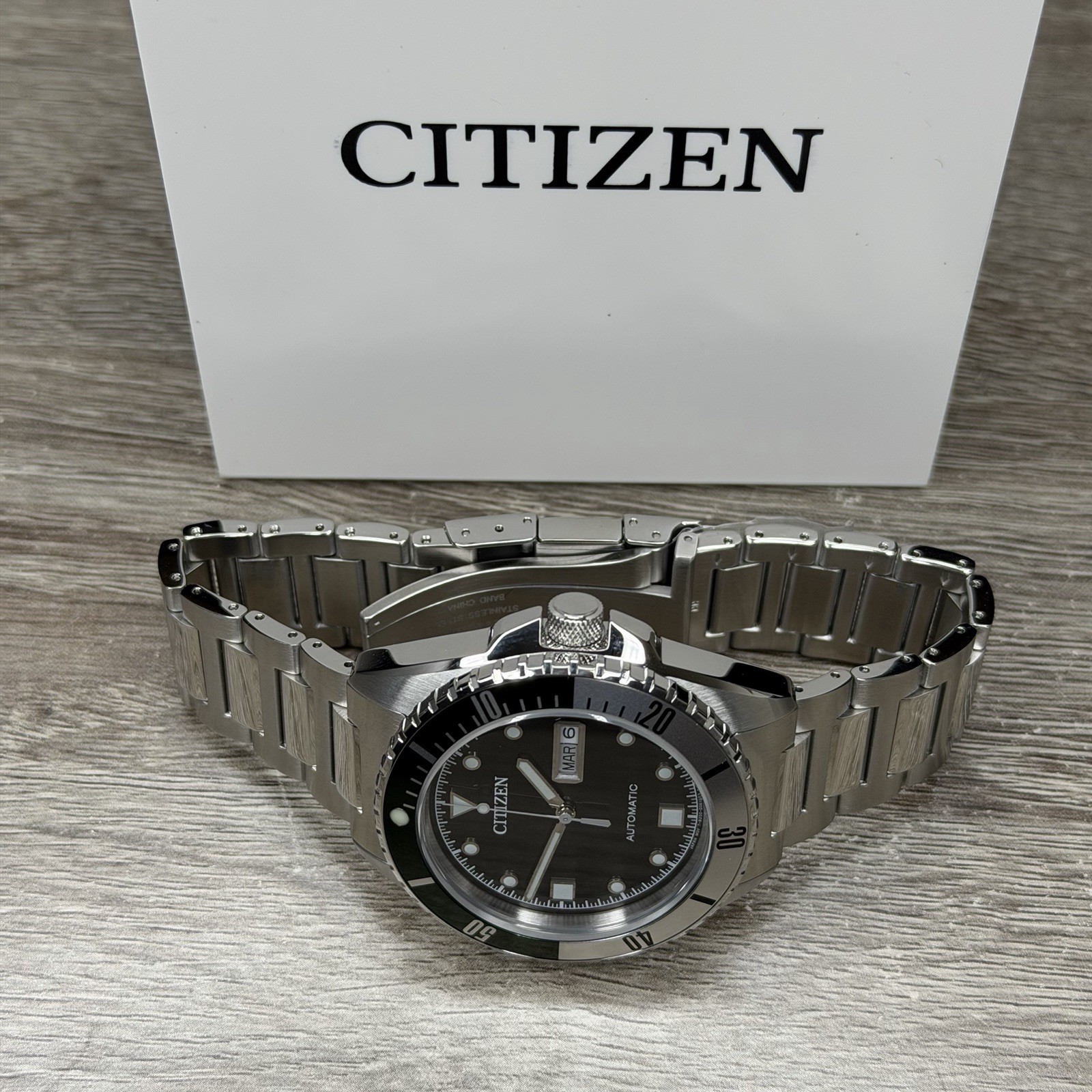 NEW✅AUTOMATIC✅ Citizen Day Date Black Dial Steel Men’s Watch NH7531-50E $675