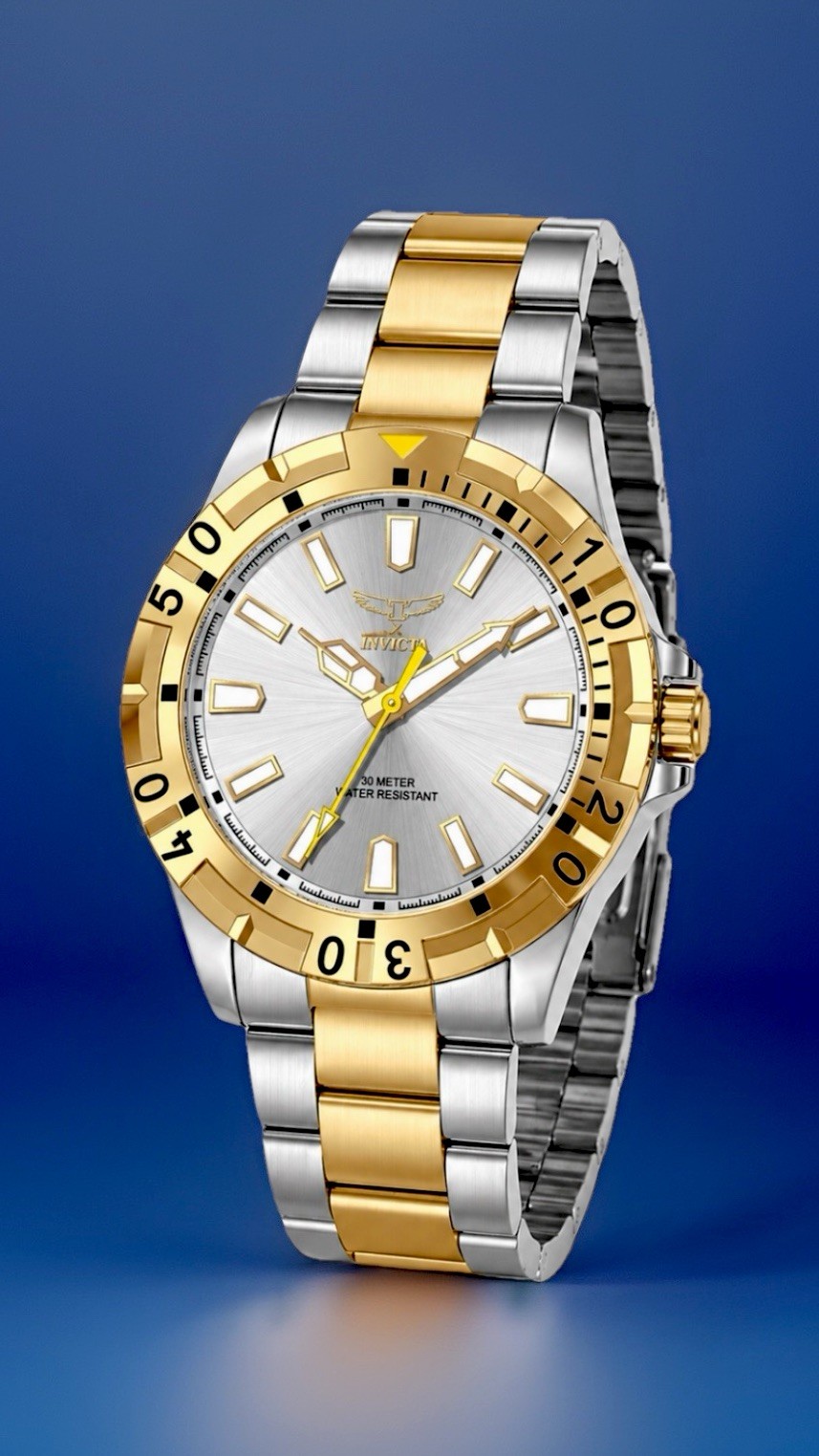 Invicta Specialty I, 42mm, WR 30m, 8” Wrist, New/Box/3yr Wnty, 2 Tone, (69036)