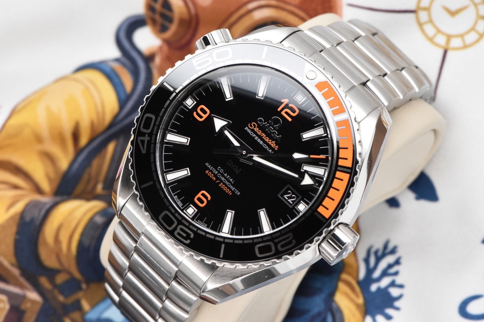 2019 Omega Seamaster Planet Ocean 600M 43.5mm Steel Black 215.30.44.21.01.002 FS