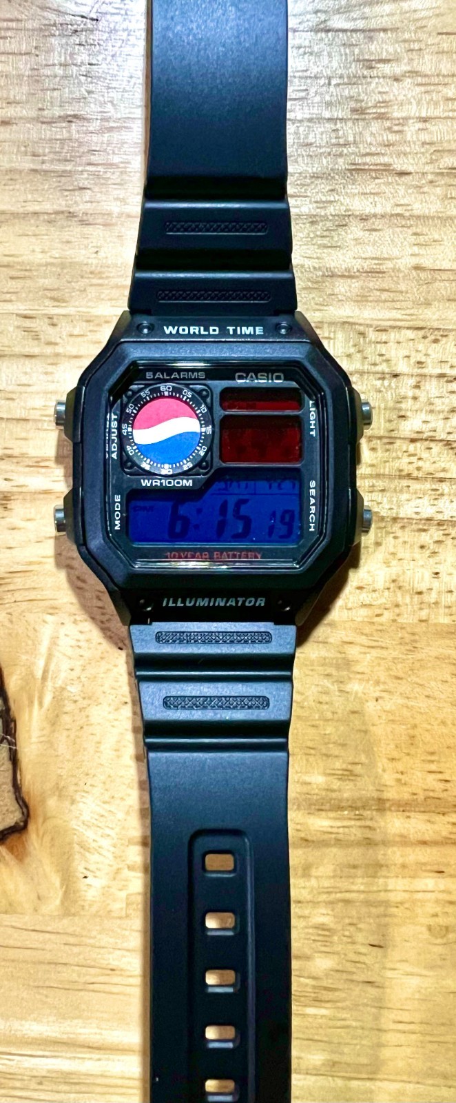 Casio Royale – Red & Blue Filter – “Royal Pepsi” – Watch Mod, New/Unworn
