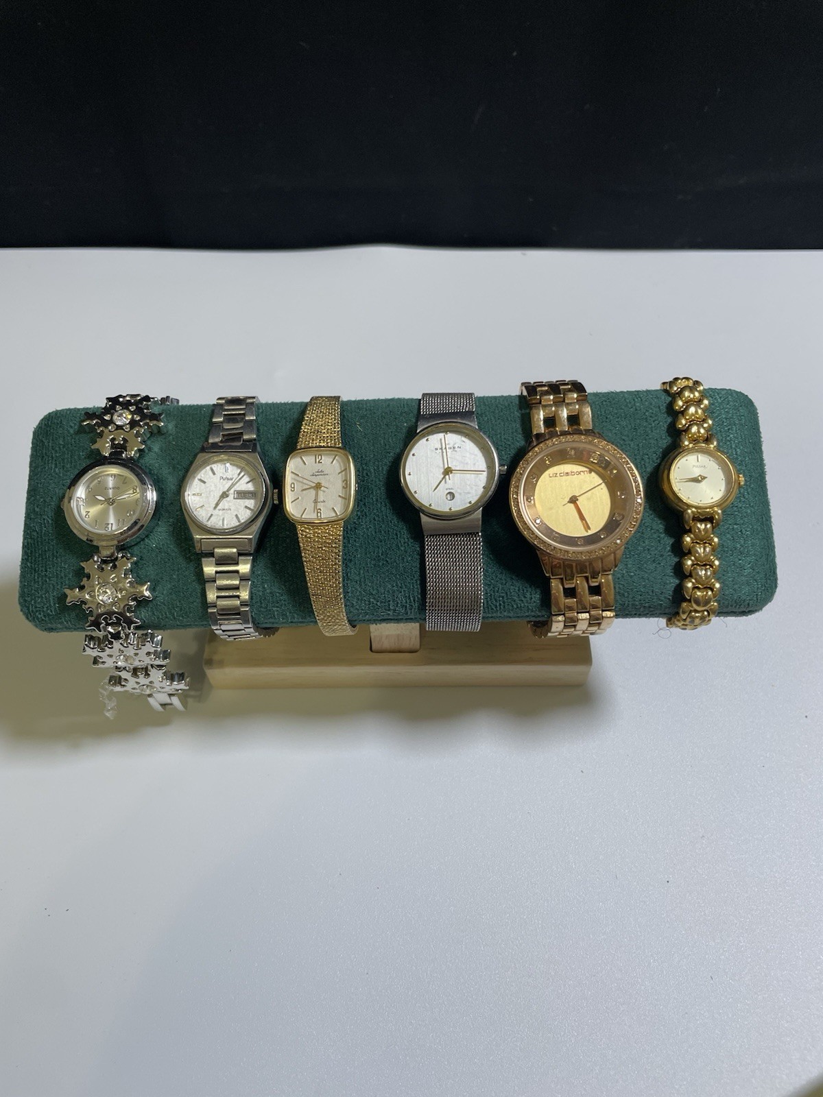Lot of 6 Women’s Watches Pulsar Skagen Jules Jurgensen Liz Claiborne Untested